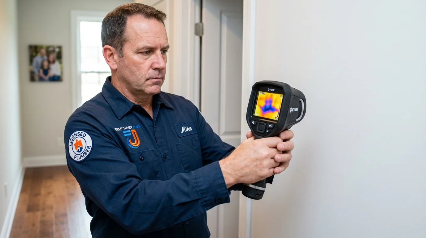 Thermal imaging leak detection by Johns Plumbing LLC in Divernon